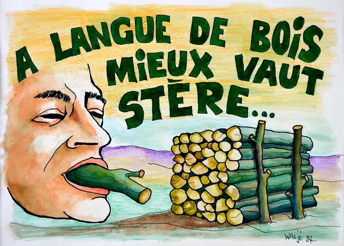 A langue de bois mieux vaut stère