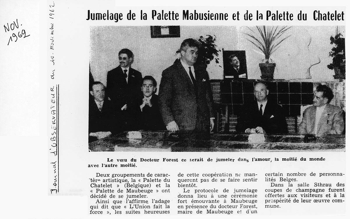 Châtelet - Jumelage avec Maubeuge - 1962 - Article 4