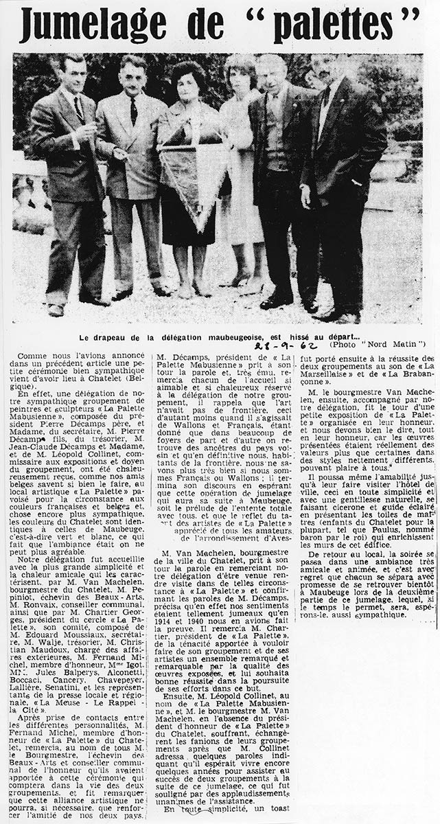 Châtelet - Jumelage avec Maubeuge - 1962 - Article 7