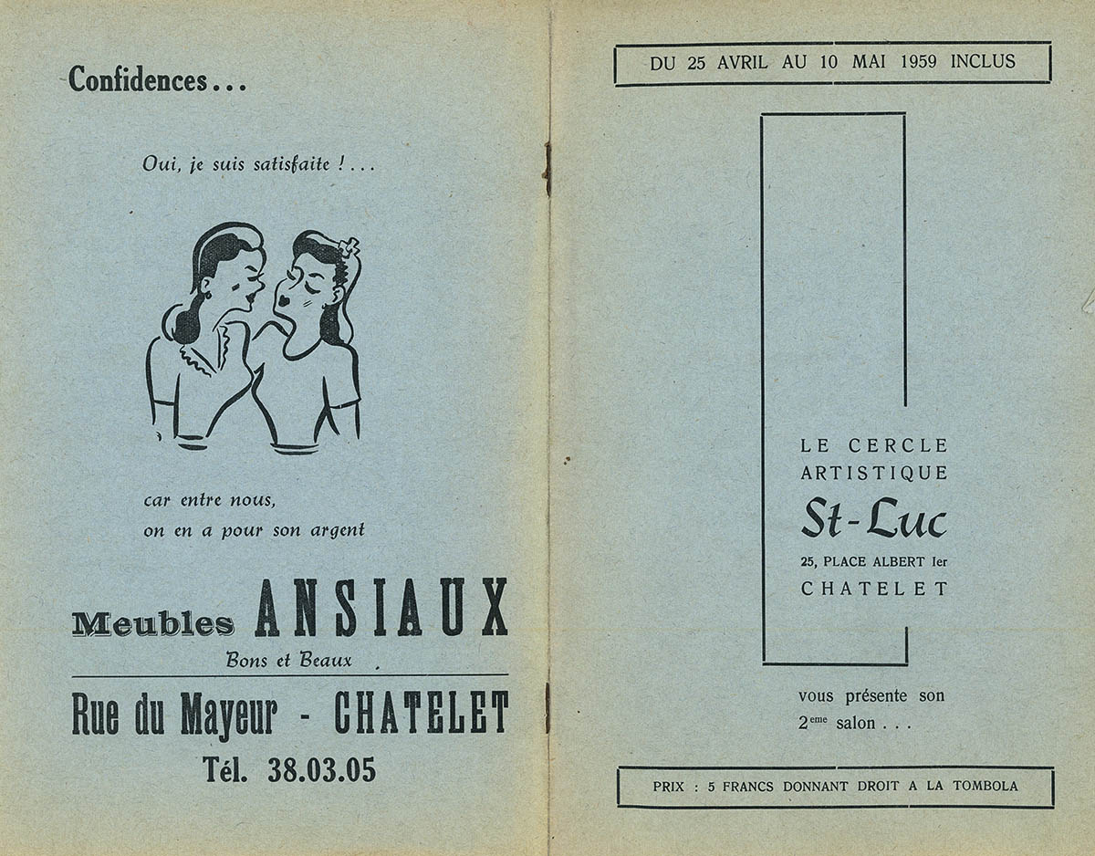 Châtelet - Expo collective 1 - Cercle St Luc - 1959 - Catalogue 1