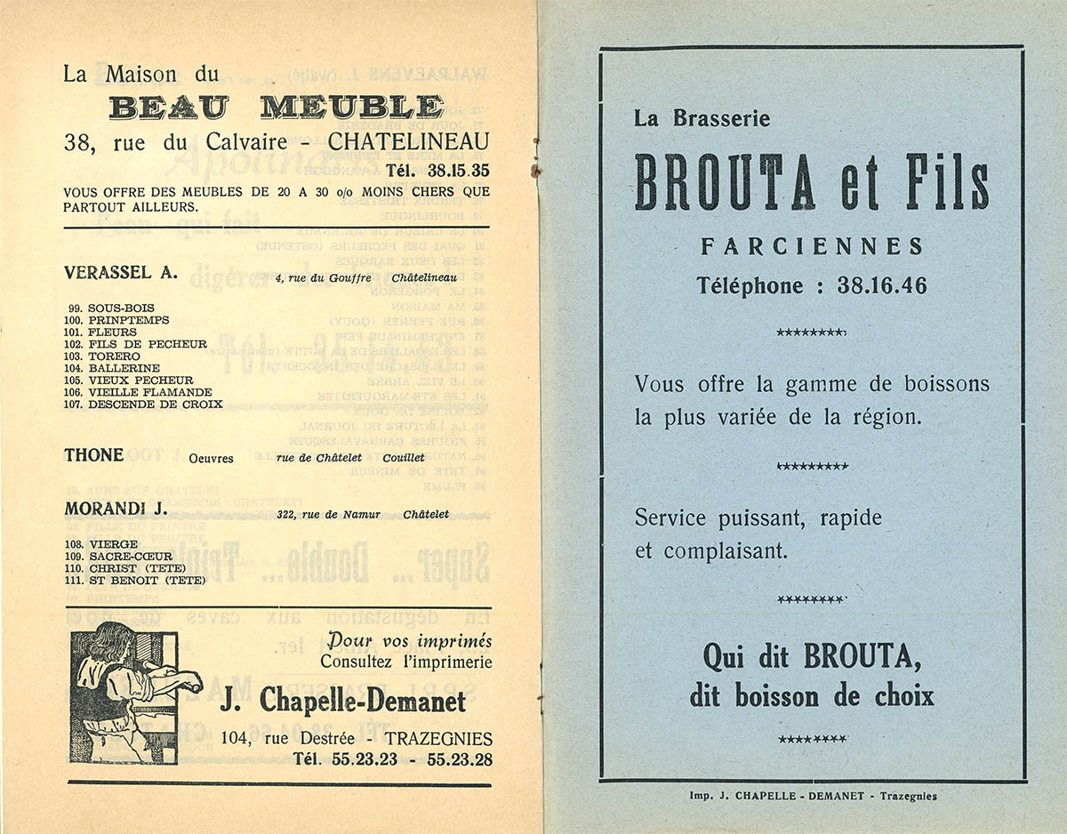 Châtelet - Expo collective 1 - Cercle St Luc - 1959 - Catalogue 6