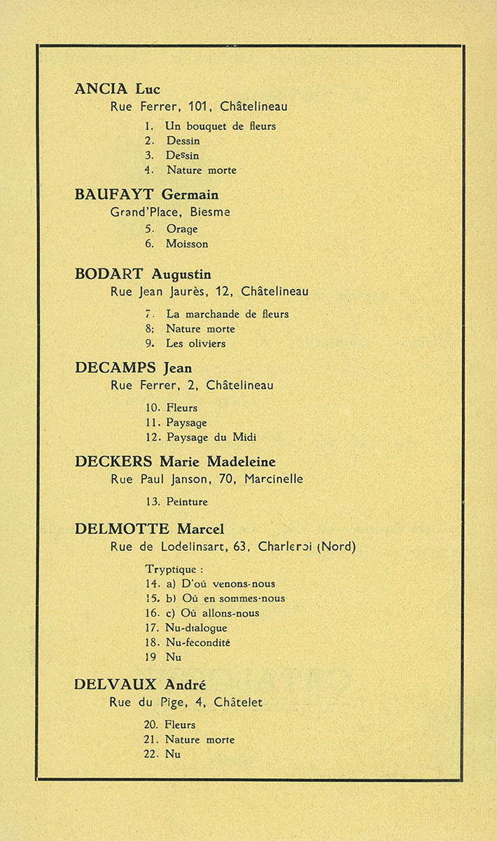 La Louvière - Expo collective 4 - Musée Communal - 1960 - Catalogue 2