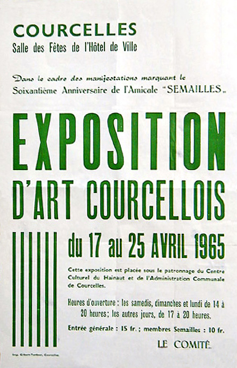 Courcelles- Expo collective 17 - Art courcellois - Semailles - 1965