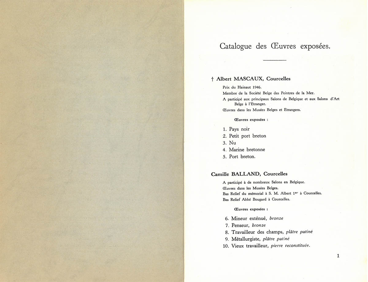 Courcelles- Expo collective 17 - Art courcellois - Semailles - 1965 - Catalogue 2