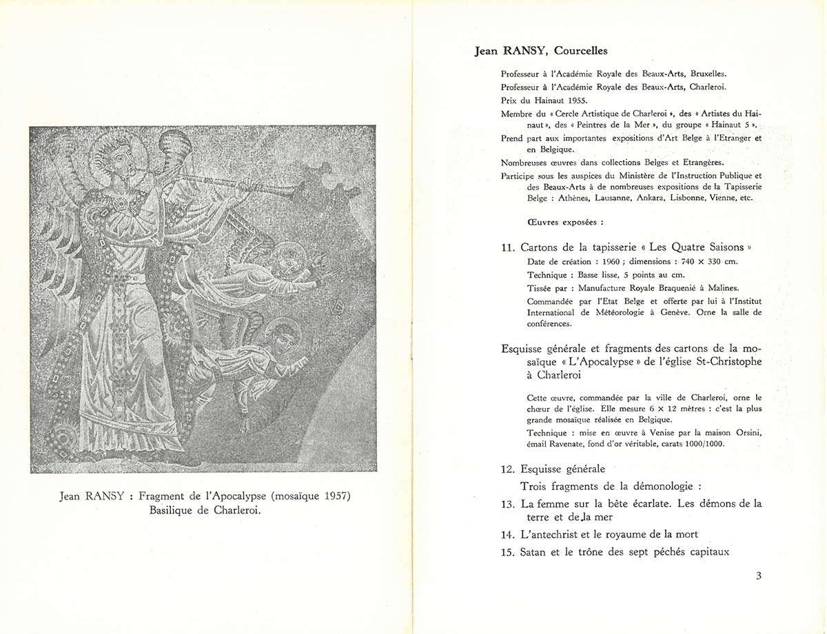 Courcelles- Expo collective 17 - Art courcellois - Semailles - 1965 - Catalogue 3