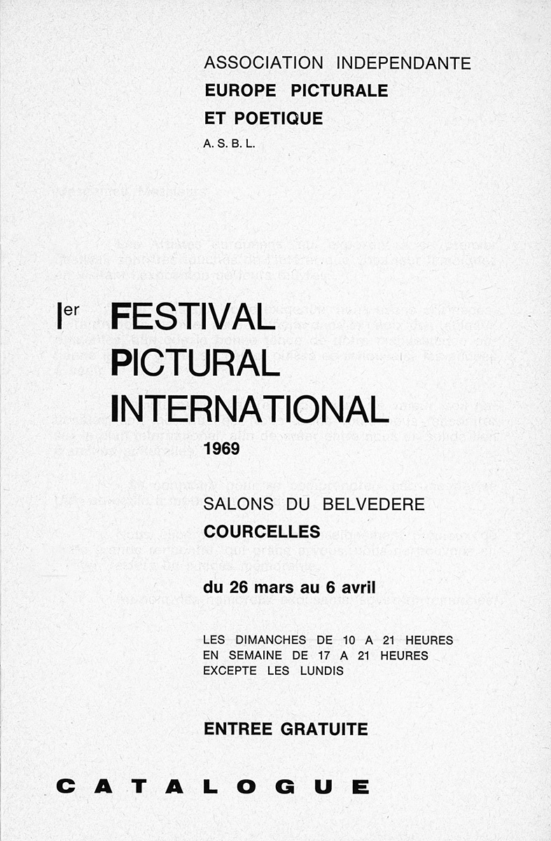 Courcelles- Expo collective 22 - Europe picturale et poétique - 1969 - Catalogue 2