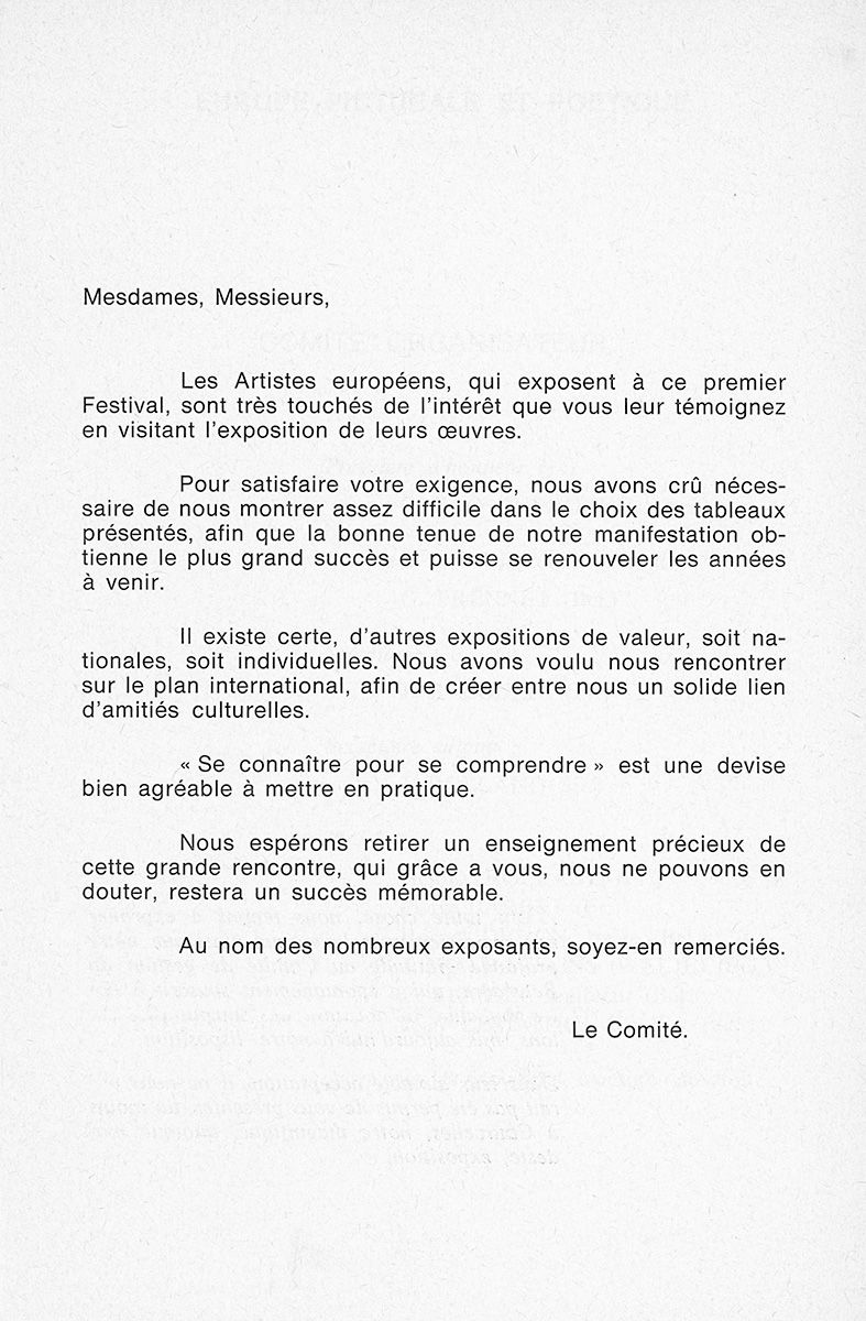 Courcelles- Expo collective 22 - Europe picturale et poétique - 1969 - Catalogue 3