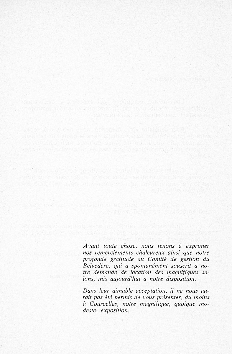 Courcelles- Expo collective 22 - Europe picturale et poétique - 1969 - Catalogue 4