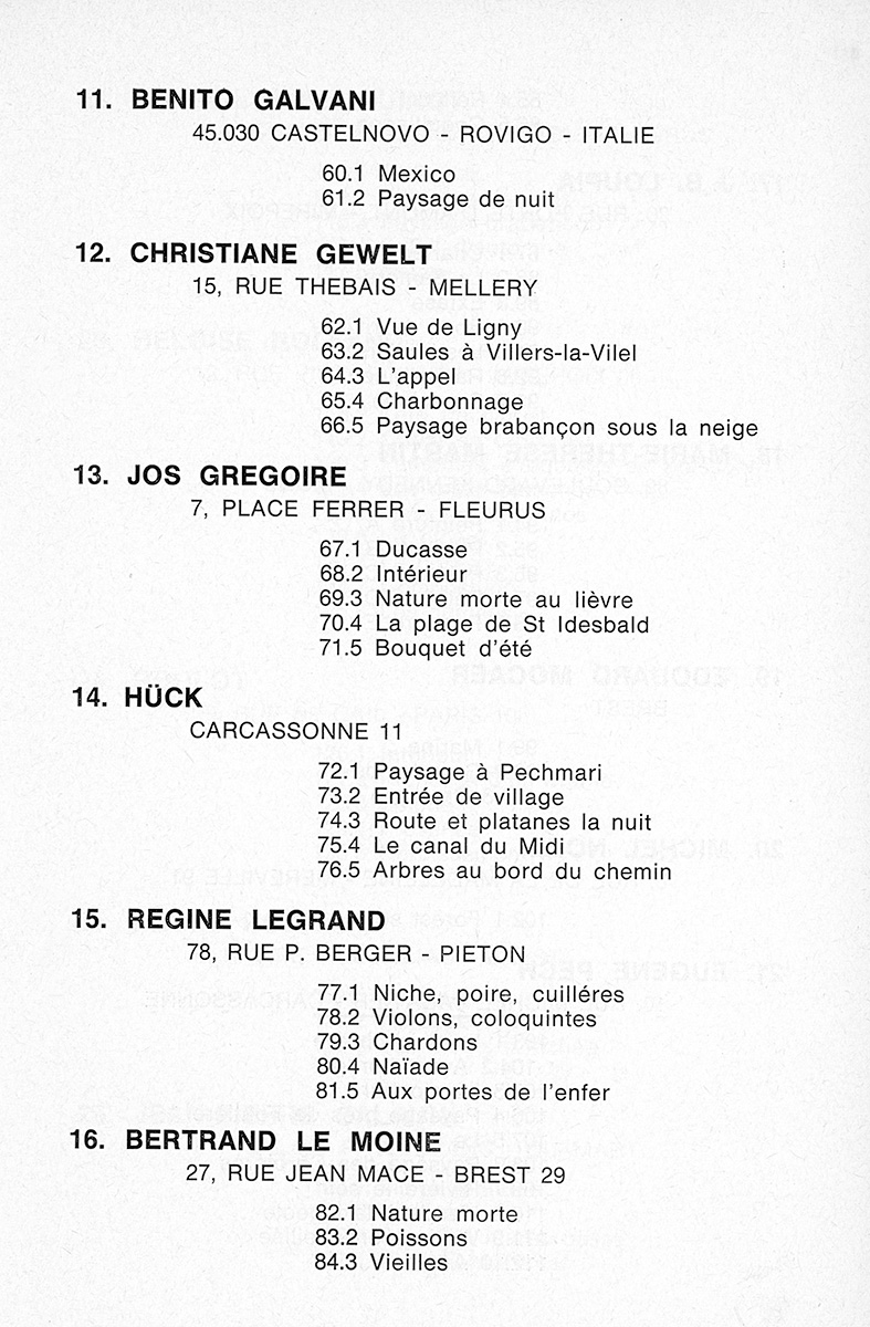 Courcelles- Expo collective 22 - Europe picturale et poétique - 1969 - Catalogue 10