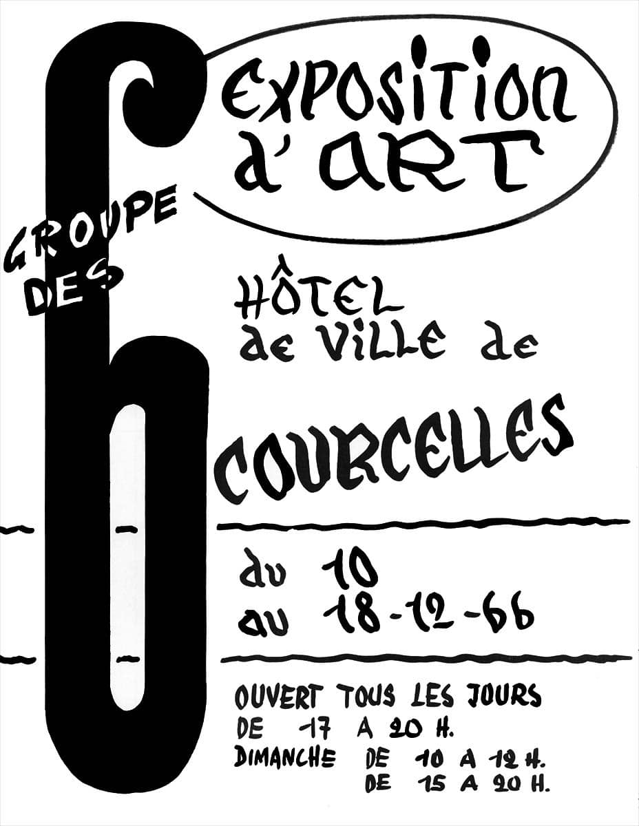 Courcelles - Expo collective 21 - Groupe des 6 - 1966