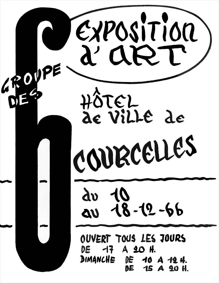 Courcelles - Expo collective 21 - Groupe des 6 - 1966